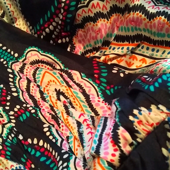 ADRIANNA PAPELL Boutique night Silk Top 10 - Picture 5 of 6